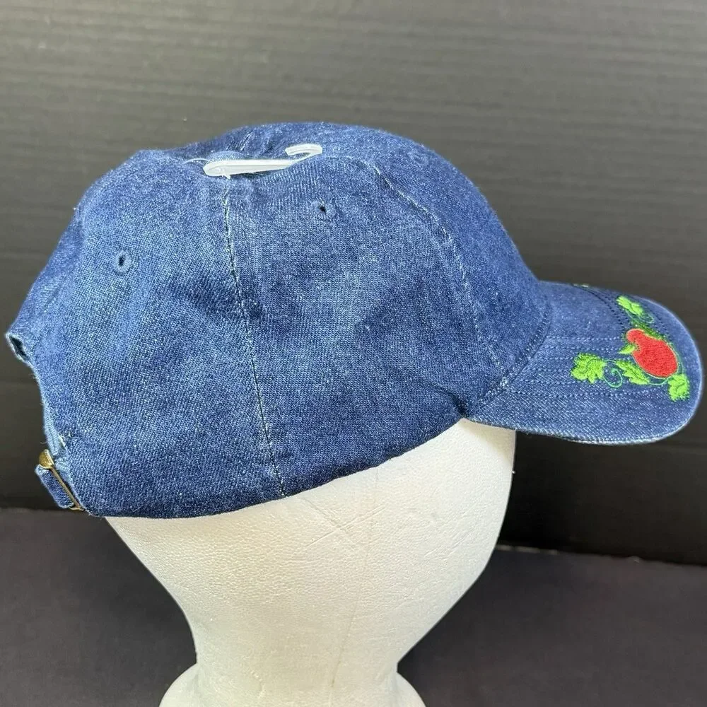 Disney Princess Evil Queen Snow White Poison Denim Apple Hat Baseball Cap Adult
